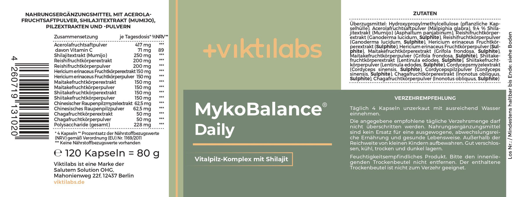 MykoBalance® Daily: Premium Vitalpilz-Formel