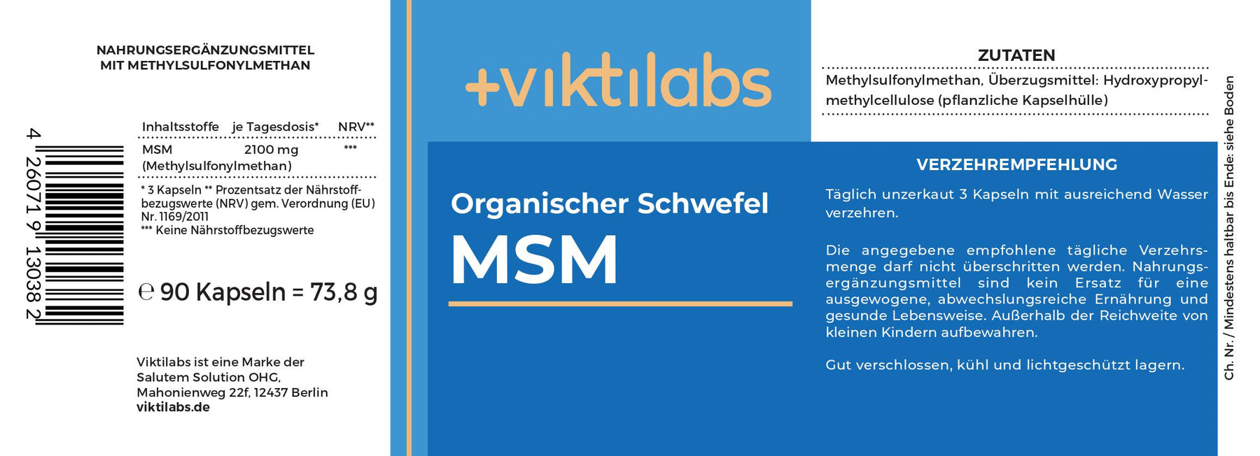 Produkt Label MSM