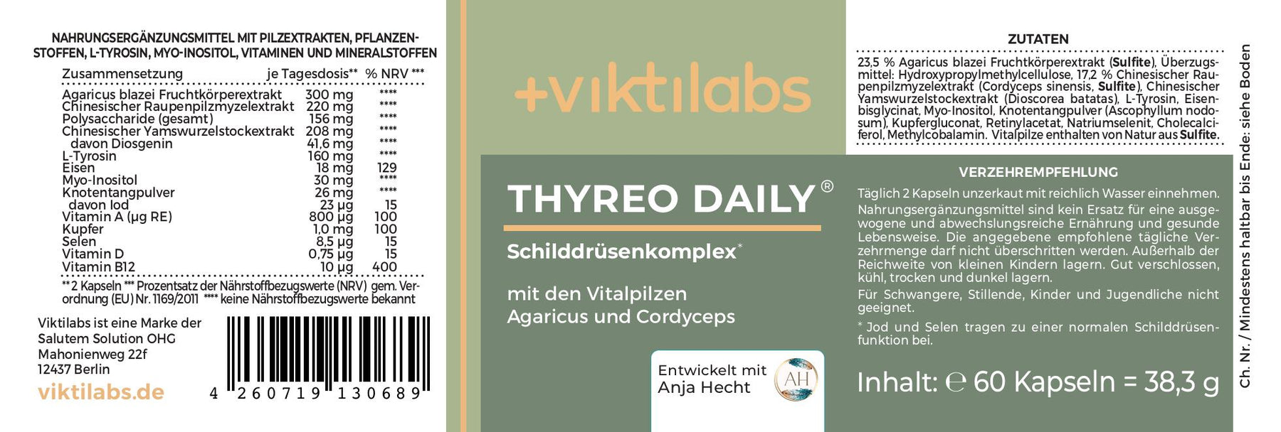 Thyreo Daily: Alle essentiellen Bausteine für deine Schilddrüsen-Hormonproduktion