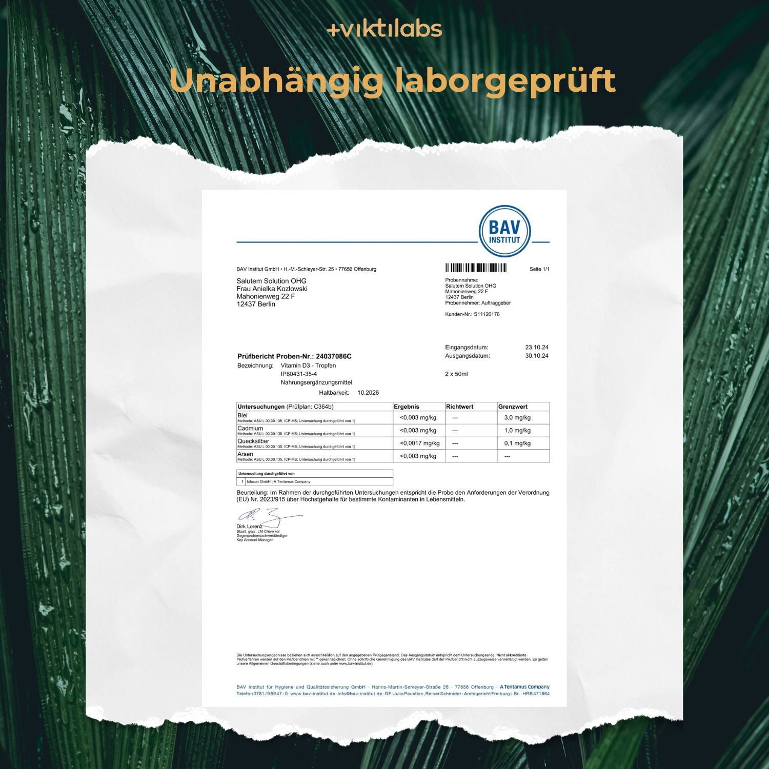 Laboruntersuchung Vitamin D3 [lang-de]